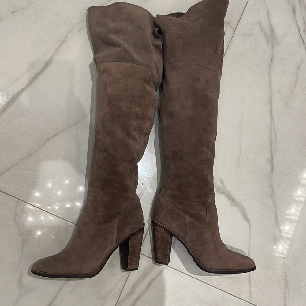 Vince Camuto Brown Suede Over the Knee Boot - Picture 6 of 6